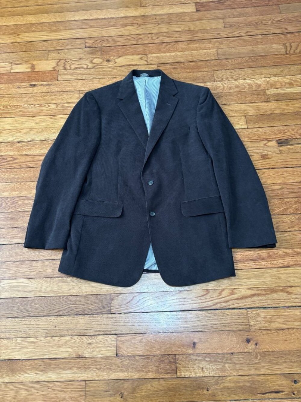 Jos A Bank Mens Corduroy Blazer Jacket Size 41R Brown 2 Button Sport Coat